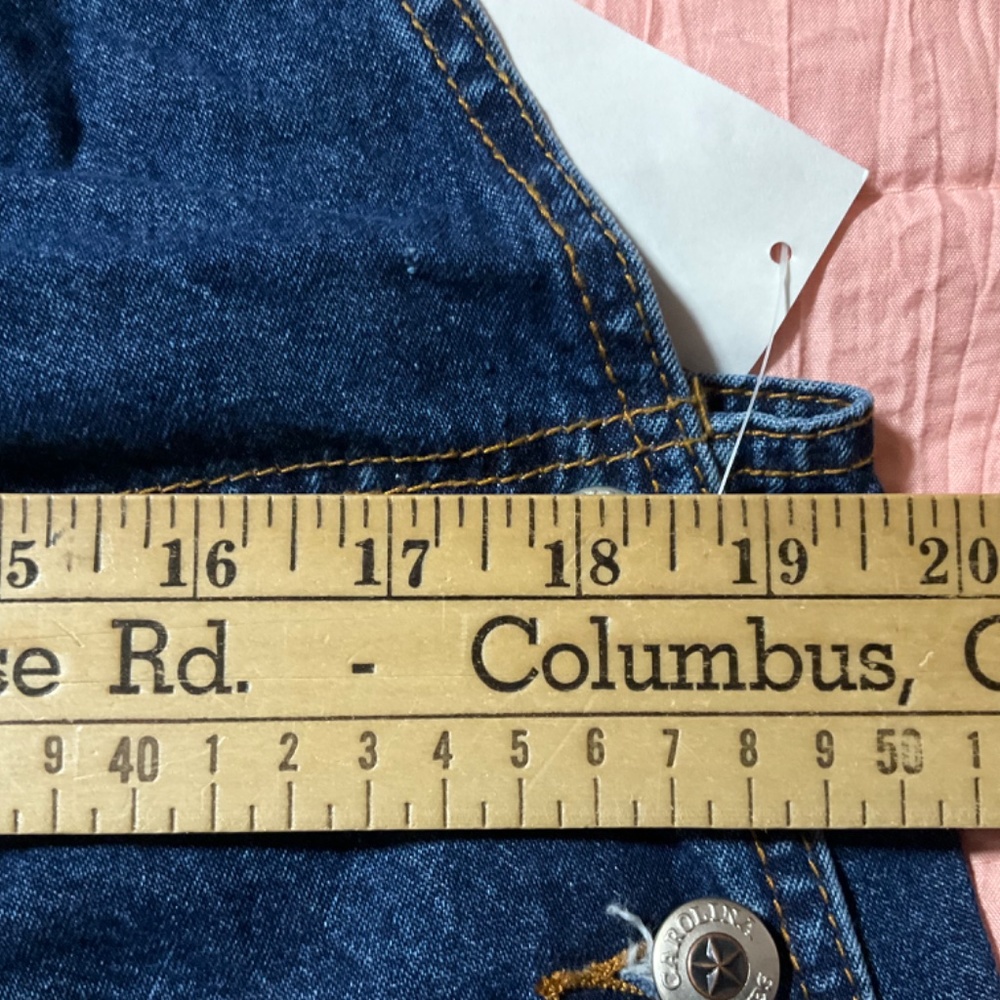 Women’s New Carolina Blues since 1986 Bib Overalls Lace Up Front - Picture 15 of 16